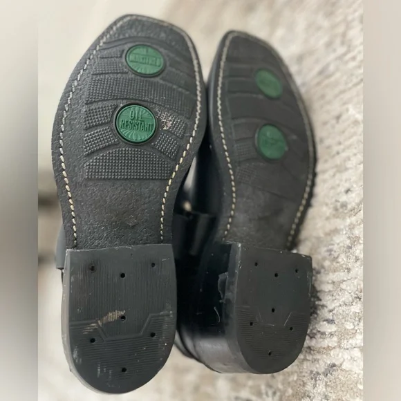 Vtg 80s Biker Boots Harness Moto Made IN USA Leather Maxitred Motorcycle Sz 8.5 - Picture 5 of 15